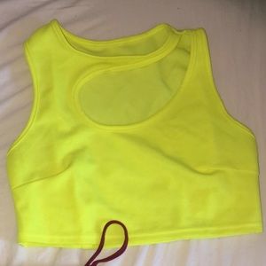 highlighter crop tank top